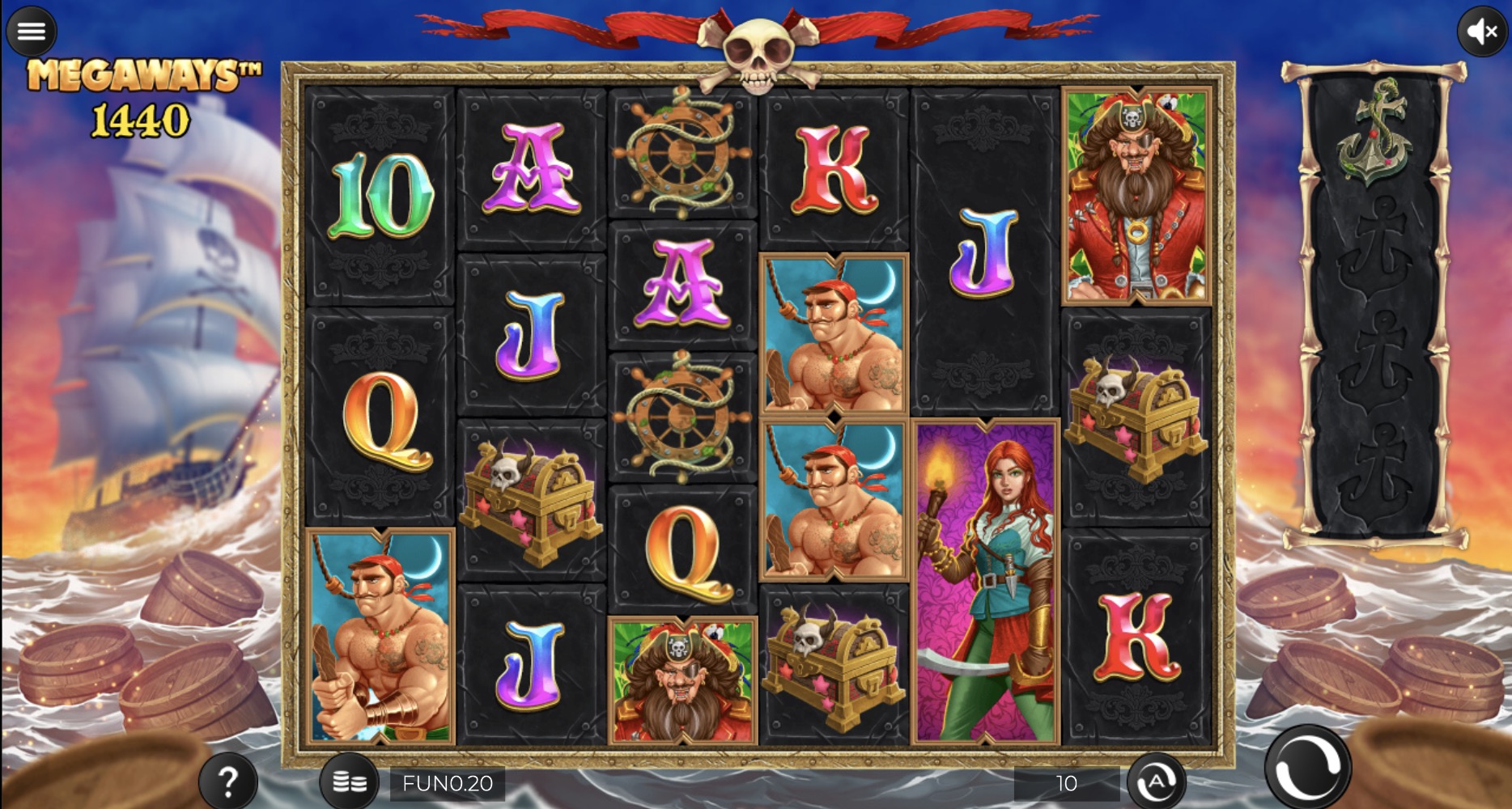 Онлайн аппараты «Pirate Kingdom Megaways» от казино Максбет — королевство пиратов и 117 649 шансов на победу